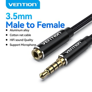 Vention สายสัญญาณเสียงชายกับหญิงขนาด 3.5 มม. สายเคเบิลต่อขยายเสียง TRRS Hifi Clear Audio รองรับไมโครโฟนการควบคุมในสาย