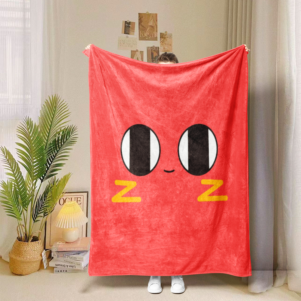 ผ้าห่มสักหลาด Azuki Bean - ตุ๊กตาอบอุ่นนุ่มพิเศษ - เหมาะสําหรับเตียงโซฟาแคมป์ปิ้ง