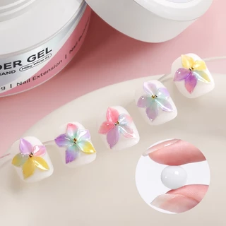 BORN PRETTY 60g Clear Non-Stick Hand Extension Gel ยาทาเล็บสําหรับ 3D Shaping Nail Art Solid Milky Jelly Hard Gel สําหรับเล็บปลอม