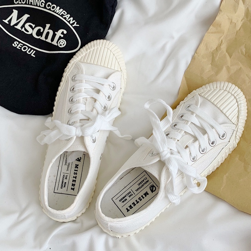 MISTERY รองเท้าผ้าใบบิสกิต ขนาดใหญ่ รุ่น COOKIE สีดำ MEN ( MIS-8655) - รูปที่ 5