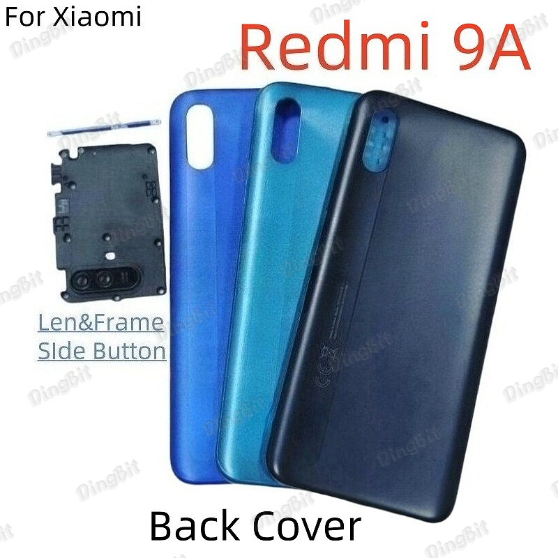 สําหรับ Xiaomi Redmi 9A ฝาหลังแบตเตอรี่ด้านหลังประตูฝาครอบอะไหล่ทดแทน