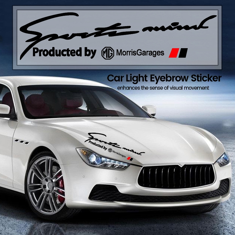 40 ซม.x 12 ซม.รถสติกเกอร์คิ้วตกแต่ง Bump สติกเกอร์สําหรับ MG MULAN ZT ZS HS ZR TF MG4 MG5 MG6