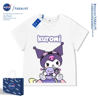 NASA เสื้อแขนสั้นเด็ก Cotton 100% ลายการ์ตูนคุโรมิ เสื้อยืดแขนสั้นเด็กผู้หญิง คุณภาพดี นุ่มสบาย สไตล์เกาหลี