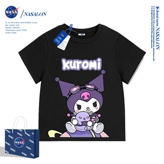 NASA เสื้อแขนสั้นเด็ก Cotton 100% ลายการ์ตูนคุโรมิ เสื้อยืดแขนสั้นเด็กผู้หญิง คุณภาพดี นุ่มสบาย สไตล์เกาหลี