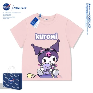 NASA เสื้อแขนสั้นเด็ก Cotton 100% ลายการ์ตูนคุโรมิ เสื้อยืดแขนสั้นเด็กผู้หญิง คุณภาพดี นุ่มสบาย สไตล์เกาหลี