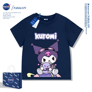NASA เสื้อแขนสั้นเด็ก Cotton 100% ลายการ์ตูนคุโรมิ เสื้อยืดแขนสั้นเด็กผู้หญิง คุณภาพดี นุ่มสบาย สไตล์เกาหลี