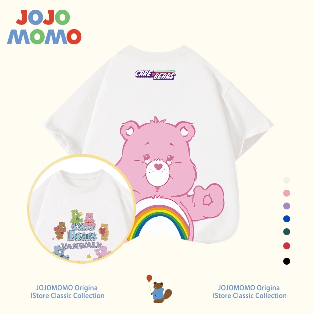 เสื้อยืดเด็กผู้หญิง ผ้าฝ้าย 100% ลาย Care bears น่ารัก แขนสั้น นุ่มสบาย‼️ (ไซส์ 90-150 ซม.)