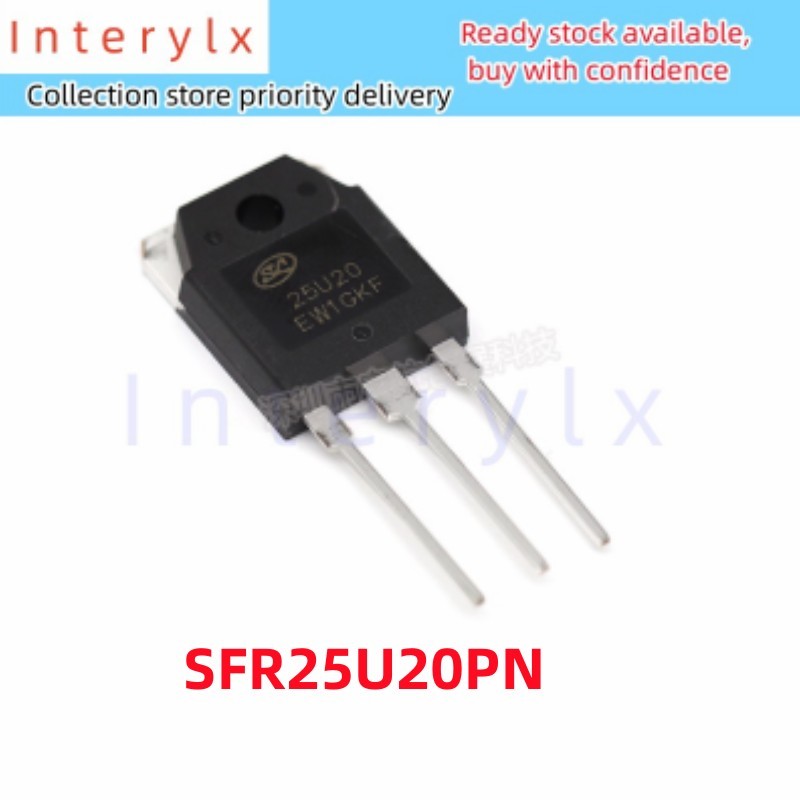 2 ชิ้น/ล็อตใหม่เอี่ยม 25U20 SFR25U20PN SFR25U20 หม้อแปลงย้อนกลับ Fast Recovery Rectifier ไดโอด