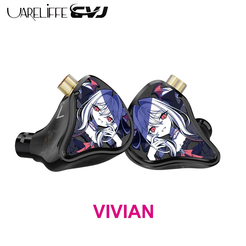 Uareliffe CVJ Vivian หูฟังแบบมีสาย 10 มม.แบบไดนามิก HiFi Tuning หูฟัง Audiophile 3D บรรเทาเคลือบ In-