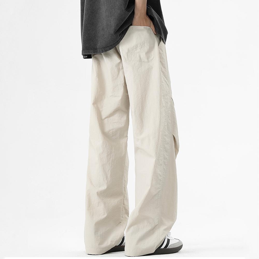 กางเกงสแลคชาย ฤดูร้อนใหม่ แฟชั่นเพรียวบาง ขากว้าง อเนกประสงค์ ท่อตรงถูพื้น กางเกงขายาวผู้ชาย - รูปที่ 5