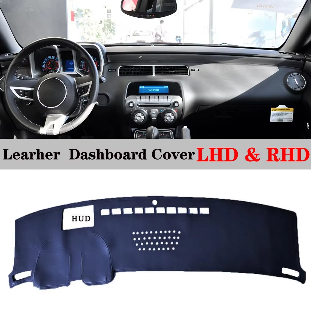 สําหรับ Chevrolet Chevy Camaro Ss zl1 rs Z28 2010 2011-2015 อุปกรณ์เสริม PU หนัง Dashmat จัดแต่งทรงผ