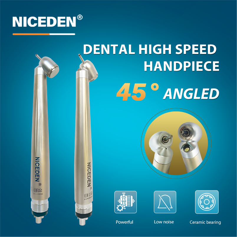 NICEDEN Dental 45 องศา ปุ่มกดด้านหลัง handpiece