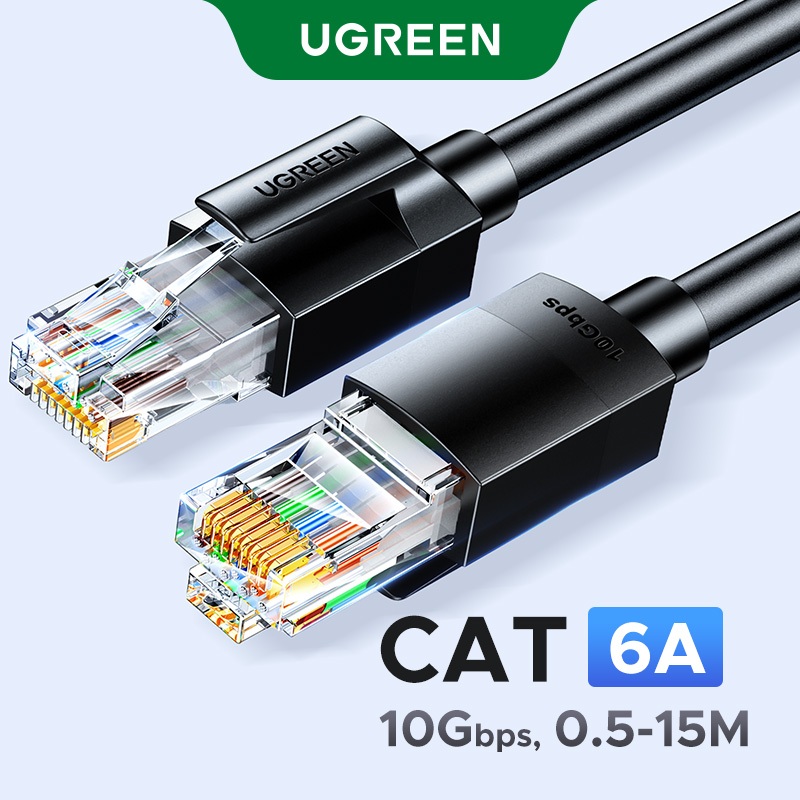 UGREEN สายเคเบิลเครือข่าย Unshielded หมวดหมู่ 6A สีดํา CCA 26AWG