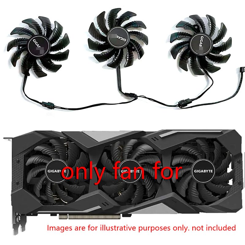 PLD08010S12HH 78 มม.DC 12V 0.35A 4Pin GPU Cooler สําหรับ Gigabyte Radeon RX 5500 5600 5700 XT กราฟิก