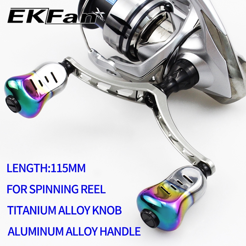 EKFan 115mm Spinning Fishing Reel handle Aluminum Alloy Material for shimano with double titanium Al