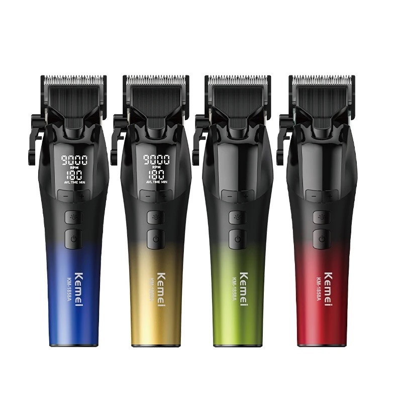 Kemei Professional ตัดผมปัตตาเลี่ยนผมไฟฟ้าไร้สายผมTrimmerเครื่องตัดผมแบบชาร์จไฟได้9000RPMกรูมมิ่งชุด