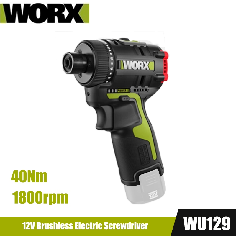WORX WU129 12 V ไขควงไฟฟ้า 1800 rpm สว่านไร้สายแบบไม่มีแปรง 40 Nm
