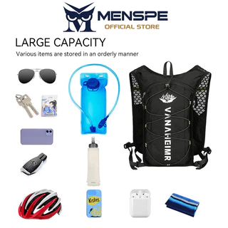 MENSPE กระเป๋าเป้สะพายหลังขี่จักรยานพร้อมถุงน้ํา 2 ลิตรกลางแจ้งป้องกันน้ํากระเซ็นจักรยานขี่ถุงน้ําเดินป่ากระเป๋าเป้สะพายหลัง