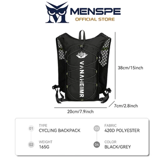 MENSPE กระเป๋าเป้สะพายหลังขี่จักรยานพร้อมถุงน้ํา 2 ลิตรกลางแจ้งป้องกันน้ํากระเซ็นจักรยานขี่ถุงน้ําเดินป่ากระเป๋าเป้สะพายหลัง
