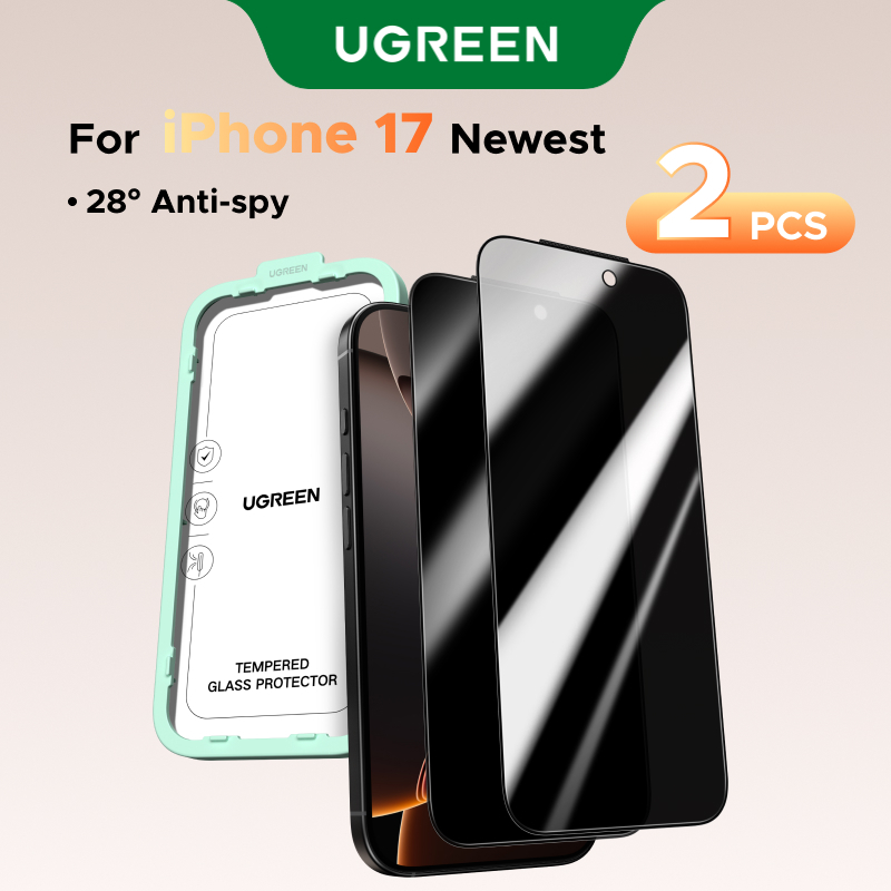 【for iPhone 17 Series】UGREEN ฟิล์มกันรอยหน้าจอความเป็นส่วนตัว 2 ชิ้นสําหรับ iPhone 17 Series 28° Ant