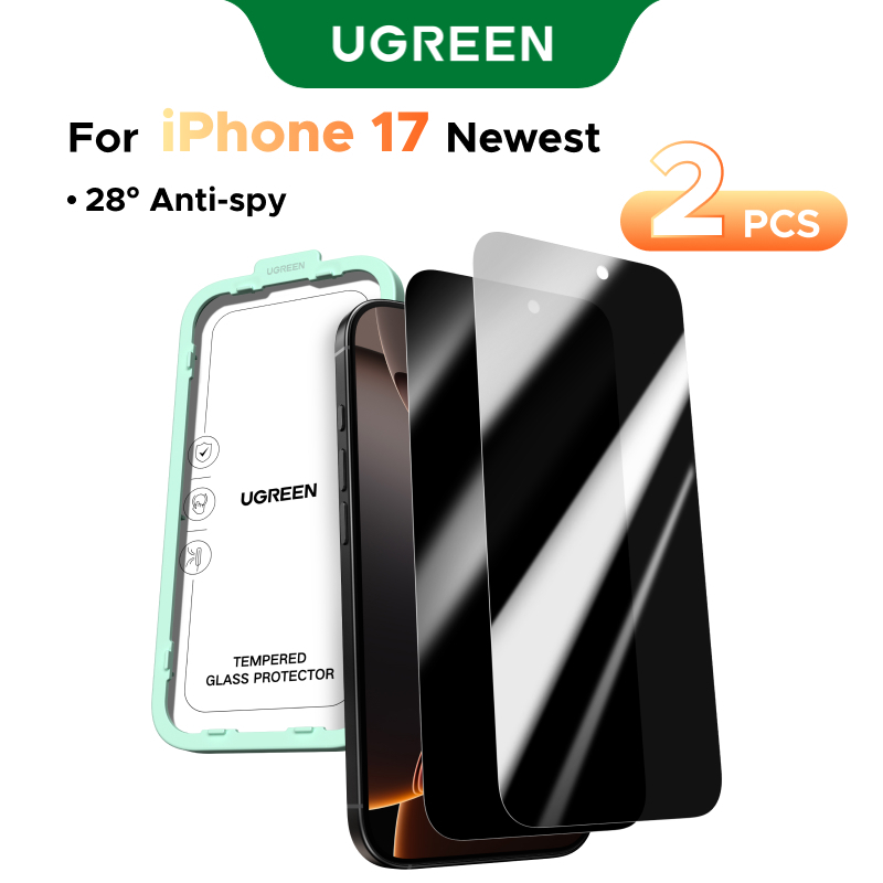 【for iPhone 17 Series】UGREEN ฟิล์มกระจกนิรภัยกันมองความเป็นส่วนตัว 2 ชิ้น  สําหรับ iPhone 17 Pro Max  iPhone 17 Air
