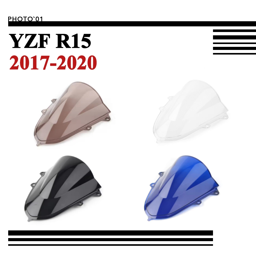 PSLER ชิวหน้า บังลม กระจกหน้ารถ กระจกกันลม สําหรับ YAMAHA YZFR15 YZF R15 V3 2017-2020