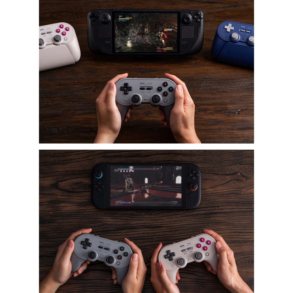 8BitDo Pro 3 ตัวควบคุมบลูทูธสําหรับ Nintendo Switch 2/สวิตช์ OLED/สวิตช์ Lite Steam Deck Windows PC macOS iOS Android Hall Effect TMR จอยสติ๊ก 8BitDo Pro 2 เกมแพดไร้สาย - รูปที่ 5