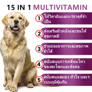 BrioGuard วิตามินรวม 15-IN-1 สําหรับแมวสุนัข ผลิตจากส่วนผสมธรรมชาติ