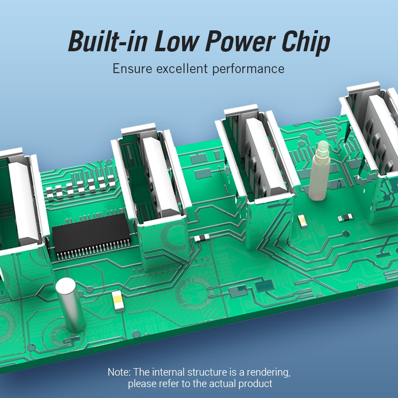 Vention พอร์ต USB HUB หลาย USB 2.0 3.0 Hub 4 พอร์ต PC USB Switch Splitter พร้อมตัวบ่งชี้ LED สําหรับแล็ปท็อป PC คอมพิวเตอร์แท็บเล็ต Hub Multi Extension อะแดปเตอร์ฮับ USB ความเร็วสูง - รูปที่ 4