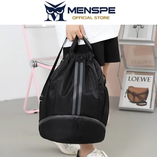 MENSPE Drawstring Backpack Bag สตริงกระเป๋าเป้สะพายหลัง Sports Yoga Gym Swim Bag Nylon Fiber String Backpack