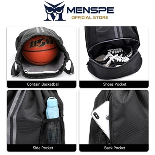 MENSPE Drawstring Backpack Bag สตริงกระเป๋าเป้สะพายหลัง Sports Yoga Gym Swim Bag Nylon Fiber String Backpack