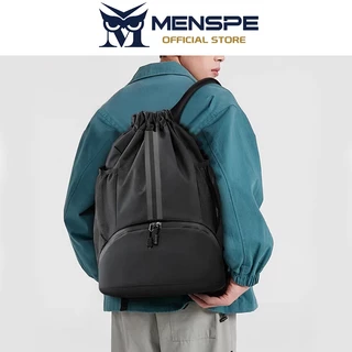 MENSPE Drawstring Backpack Bag สตริงกระเป๋าเป้สะพายหลัง Sports Yoga Gym Swim Bag Nylon Fiber String Backpack