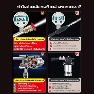 【 5 ปี】เครื่องฉีดน้ำแรงดันสูง 48V 23000mAh*2ก้อน เหมาะสำหรับล้างรถ ชลประทานการเกษตร ล้างพื้น ฯลฯ. ปืนฉีดน้ำไฟฟ้า ปืนฉีดน้ำไรสาย เครื่องน้ำไร้สาย เครื่องล้างรถ ปืน แรงดัน นำแรงสูง รถไรสาย ดันสูงไร้