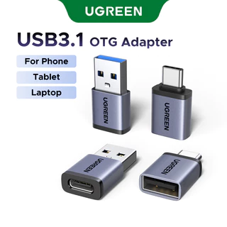 UGREEN USB3.1 ถึง Type-C ความเร็วสูง 5Gbps เกียร์ OTG คอมพิวเตอร์โทรศัพท์มือถือตัวแปลงไดรฟ์ USB เข้ากันได้กับ Huawei, iPhone 16 และคอมพิวเตอร์