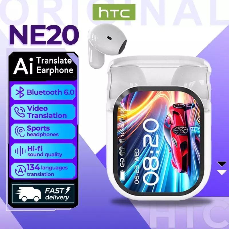HTC NE20 หูฟัง AI แปลภาษา Bluetooth 6.0 ไร้สาย