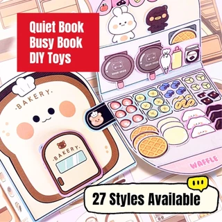 Quiet Book แฮนด์เมด Busy Book สําหรับเด็ก หนังสือ DIY วาฟเฟิล หนังสือแฮนด์เมด แฮนด์เมด ปฏิสัมพันธ์ระหว่างพ่อแม่และลูก ของเล่นเสริมพัฒนาการ หนังสือเด็กพัฒนาทักษะเด็ก