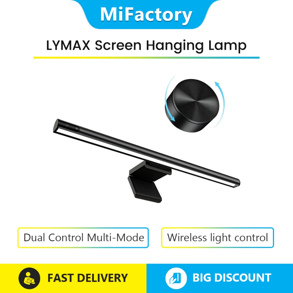 LYMAX โคมไฟแขวนหน้าจอ USB แหล่งจ่ายไฟ Dual Control Multi-Mode Smart Motion Sensor Light Led Bar