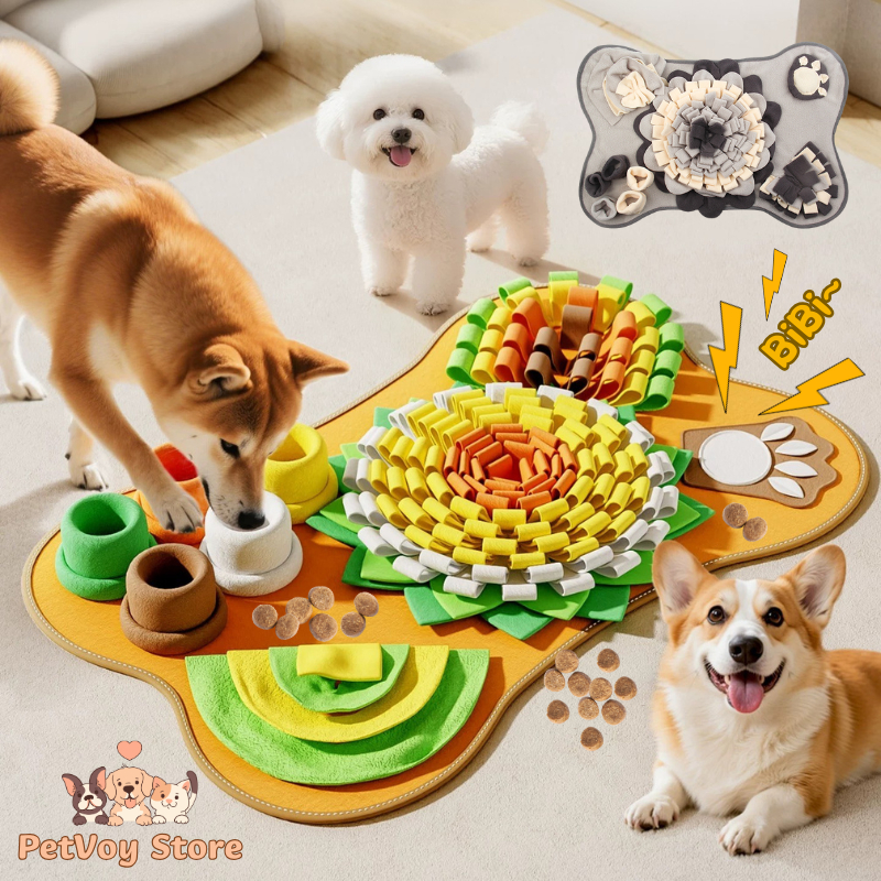 ฝึกIQ สำหรับสัตว์เลี้ยง Sniffing Mat ของเล่นดมกลิ่นสุนัข Sniffing Pad การฝึกอบรมของเล่นสัตว์เลี้ยง