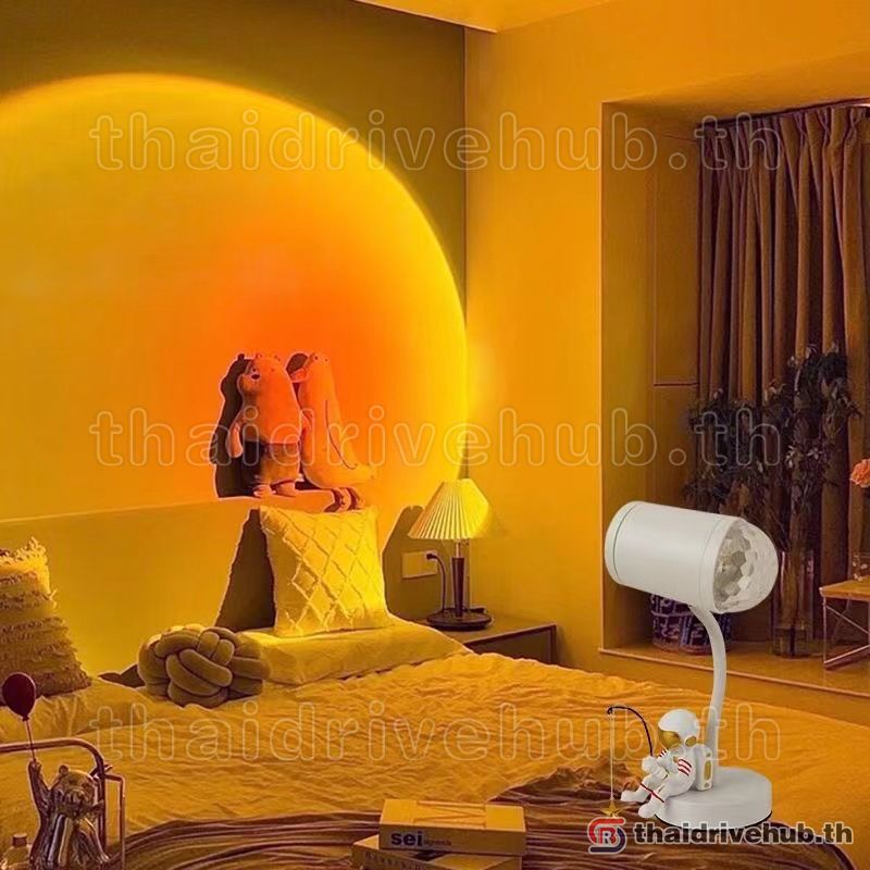 ไฟเอฟเฟกต์ระบายน้ำ รุ่น BR-FS206 - ควบคุมรีโมท 16 สี ตั้งโต๊ะ/ติดผนัง สำหรับตกแต่ง (สีขาว/ดำ)