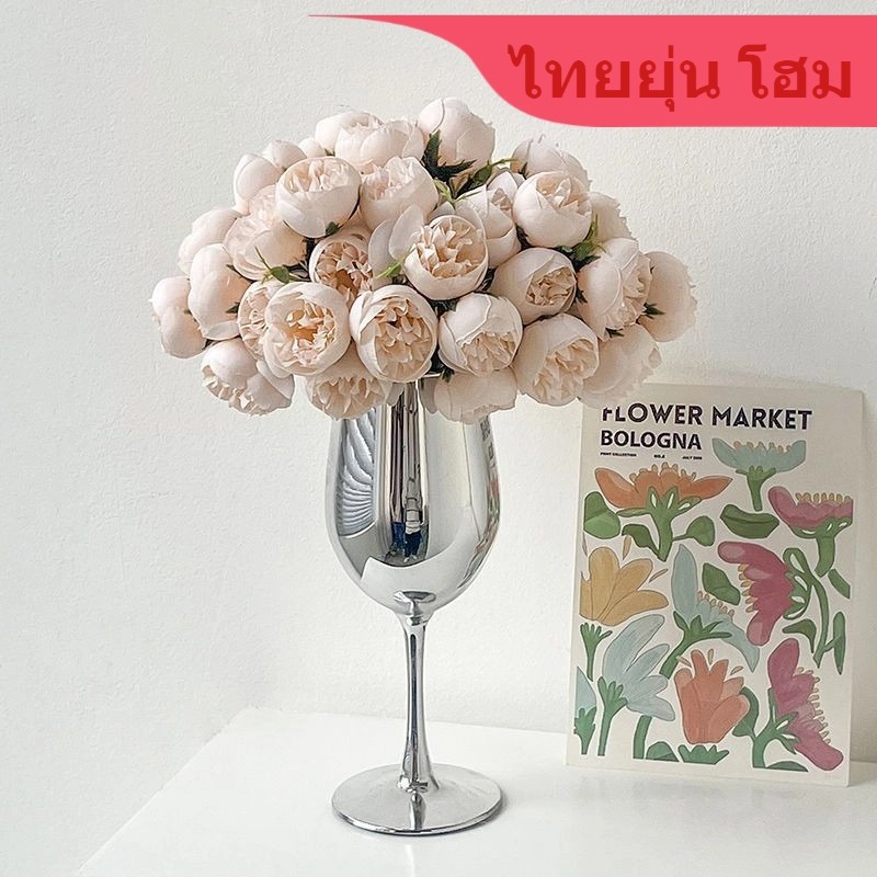 【ไทยยุ่น โฮม จัดส่งพัสดุไปรษณีย์ด่วน】ในแจกันแก้วลมนอร์ดิกแสงหรูหราเกรดสูง