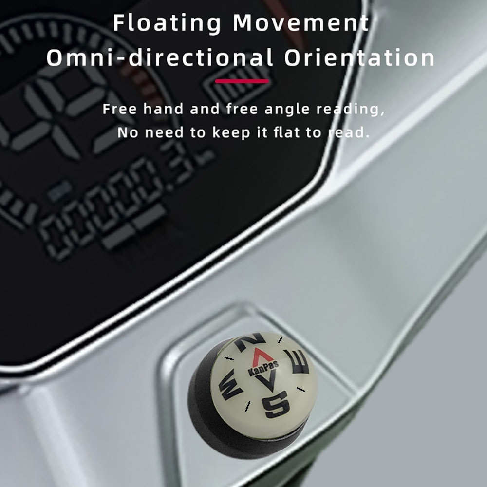 KanPas VA-20L Luminous EDC Ball เข็มทิศมุมฟรีการอ่านแบบดั้งเดิมสําหรับรถจักรยานยนต์ - รูปที่ 5