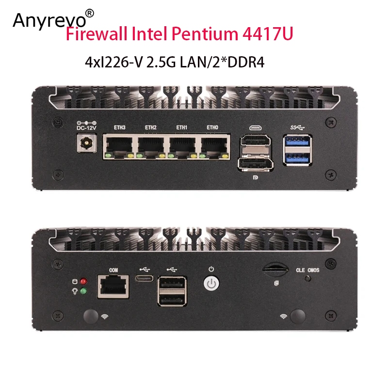 เครื่องใช้ไฟฟ้าไมโครไฟร์วอลล์,มินิพีซี,PFSense,Pentium 4417U,RS52,Mikrotik,OPNsense,4LAN,VPN,Router 