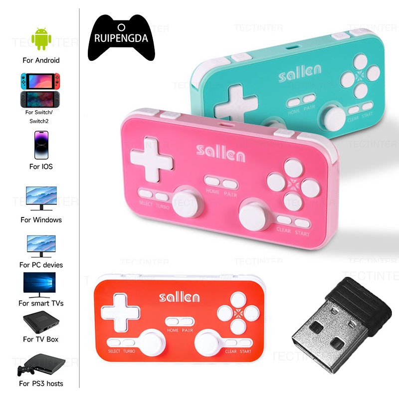 Q103 2.4Gไร้สายGamepadsสําหรับNintendo Switch/2 ตัวควบคุมมือถือสําหรับAndroid/IOS/WIN 10/PS3/TVกล่อง