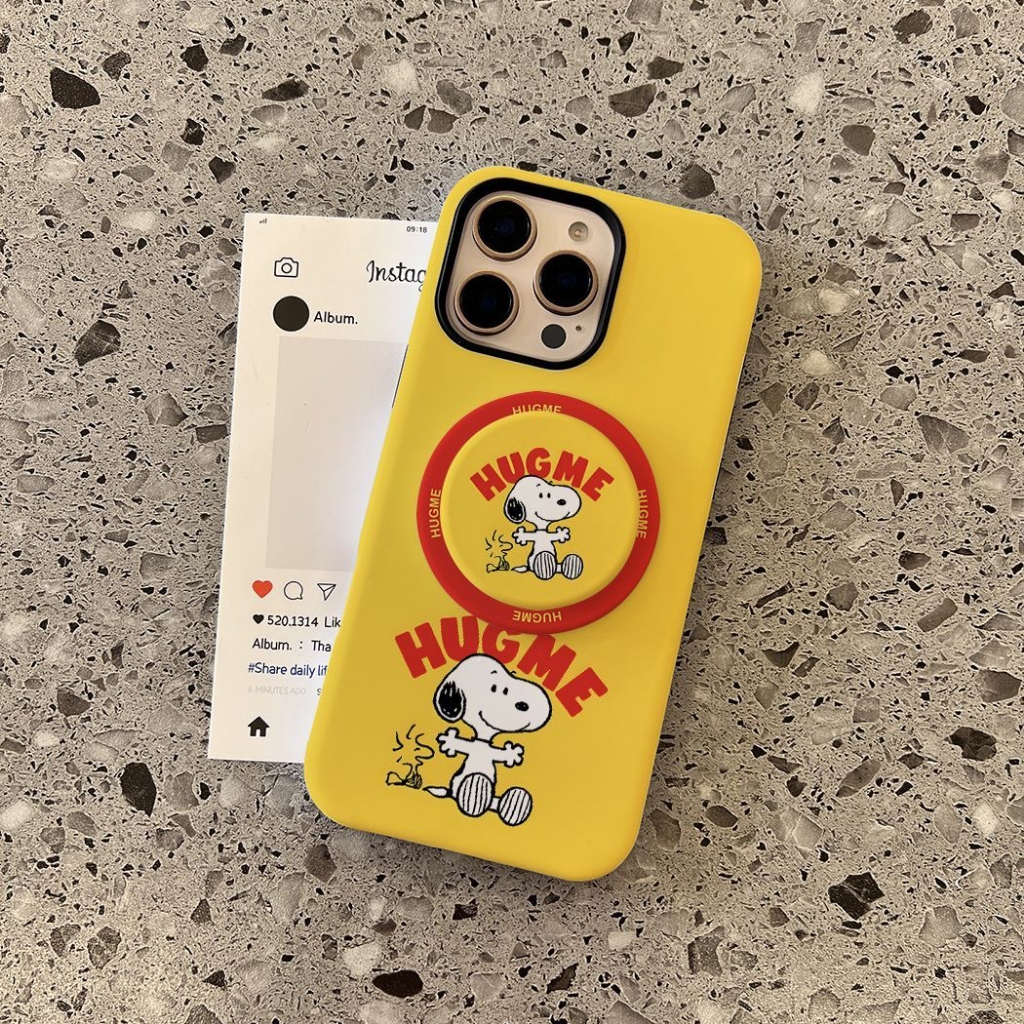 น่ารัก Snoopy รูปแบบสุนัข 2-in-1 สําหรับ iPhone 11 12 Pro 13 Pro Max 15 Pro Max 14 16 Pro 16 Plus 17 Air 17 Pro 17 Pro 17 Pro Max กรณี