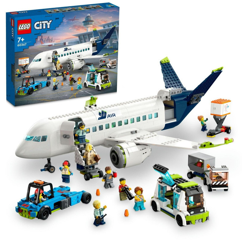 LEGO City 60367 ชุดของเล่นสร้างเครื่องบินโดยสาร (930 ชิ้น)