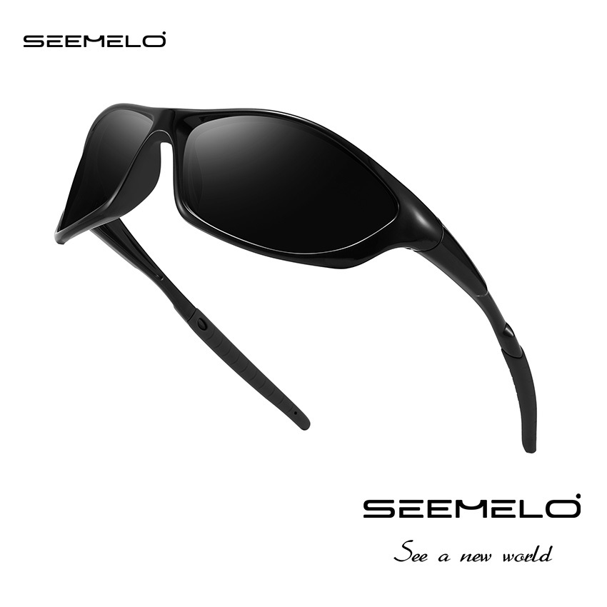 SEEMLO แว่นตากันแดดน้ำเงินแบบยืดหยุ่น UV400 สำหรับทั้งการขับรถและการวิ่ง สินค้า_unisex_