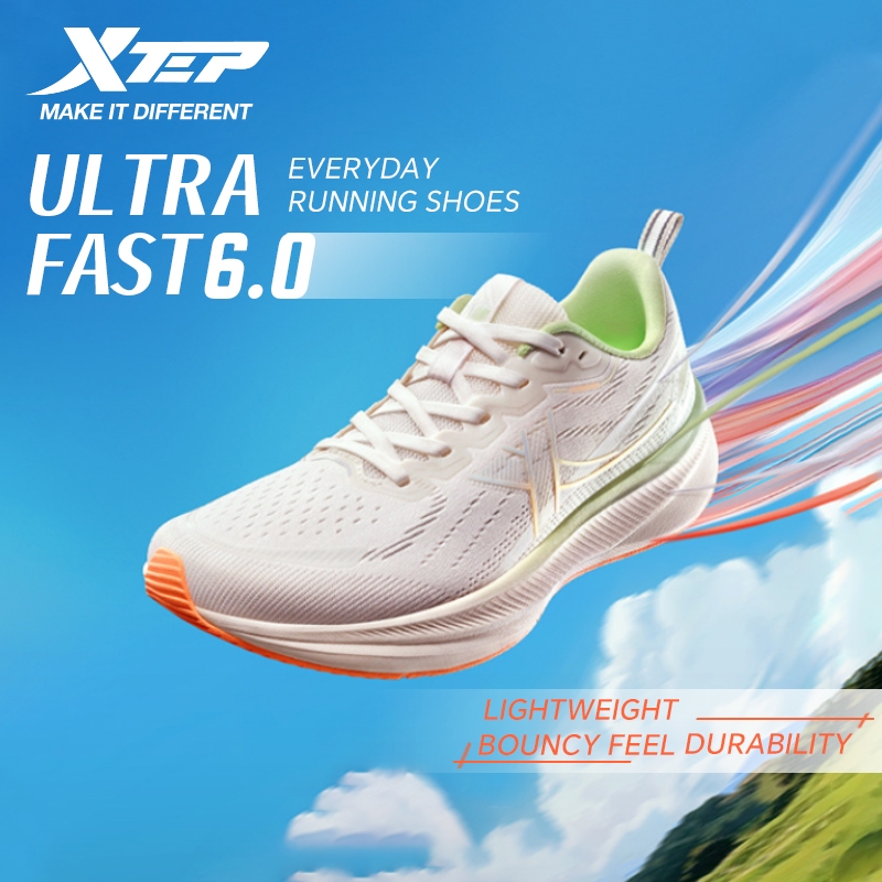 【xtep】Ultra Fast 6.0 | รองเท้าวิ่งผู้หญิงฤดูร้อนสไตล์ใหม่ตาข่ายกีฬารองเท้าวิ่ง 975218110006
