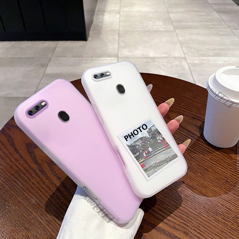 สําหรับ OPPO A5S A12 A12S A11K A7 A7N AX5S AX7 F9 Pro Jelly เคสโทรศัพท์ 2 ชั้นการ์ด Interlayer ปกหลั