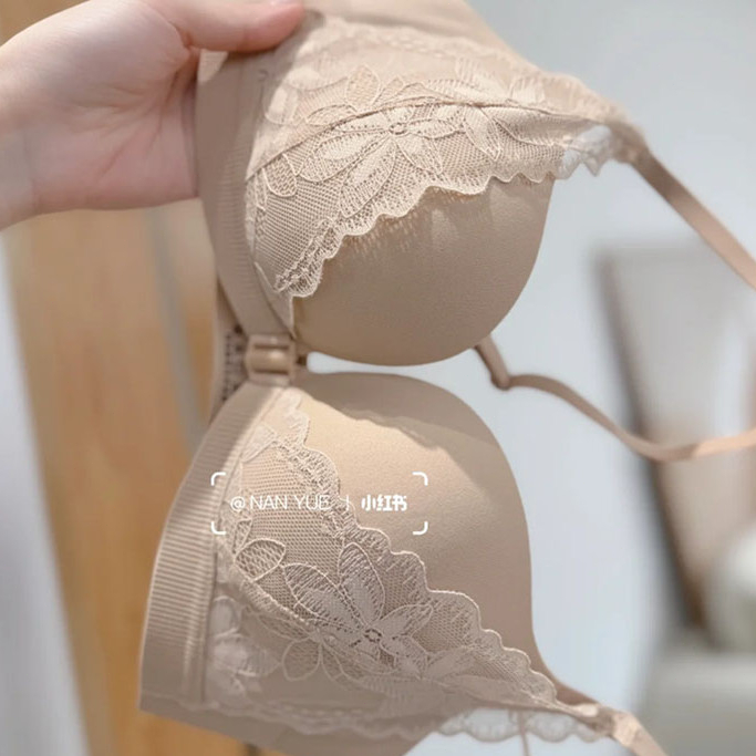 bearbra บราตะขอหน้า บราดันทรง ลูกไม้ ดันทรง 3/4 คัพ ใส่สบาย เซ็กซี่ สําหรับผู้หญิง มีหลายสีให้เลือก ชุดชั้นในน่ารัก