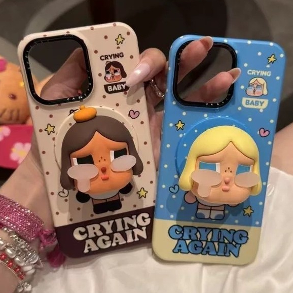 ALYX เคส iPhone 13/14/15/16 pro/promax ซิลิคอนแมกนีติก + สเตนด์แมกนีติก 3D ตุ๊กตา Crying Baby น่ารัก ป้องกันกระทบ แฟชั่นเดรม